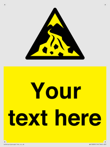 Custom Warning: Debris flow zone